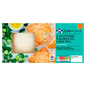 Sainsbury's Ready to Cook Scottish Salmon En Croutes x2 380g