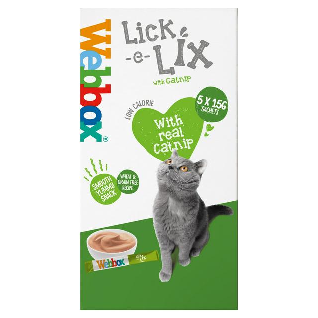 Webbox Lick E Lix with Real Catnip 5x15g Sainsbury s