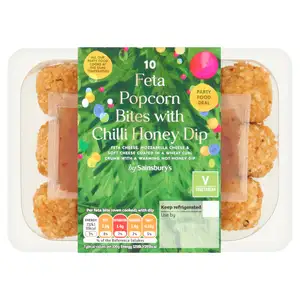 Sainsbury's Feta Popcorn Bites with Chilli Honey Dip x10 210g