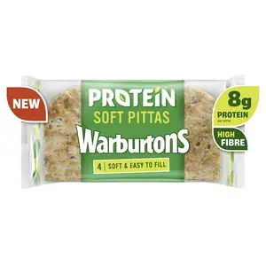 SAINSBURYS > Bakery > Warburtons Protein Soft Pittas x4