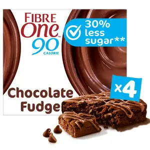 Fibre One 90 Calorie Chocolate Fudge Cake Brownie Snacks 4x24g