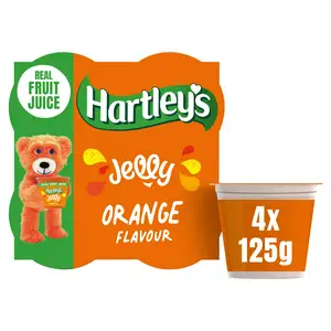 Hartley's Orange Flavour Jelly 4x125g