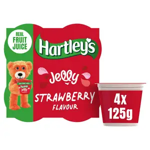 Hartley's Strawberry Flavour Jelly 4x125g