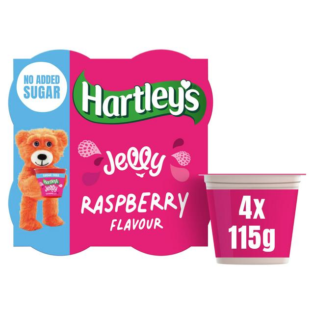 Hartley's No Added Sugar Raspberry Flavour Jelly 4x115g - gallery image 1