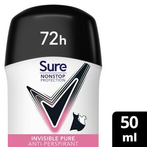Sure 72h Nonstop Protection Invisible Pure Antiperspirant Deodorant 50ml