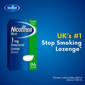 Nicotinell Lozenge Stop Smoking Aid Mint Pieces x96 1mg - gallery image 2