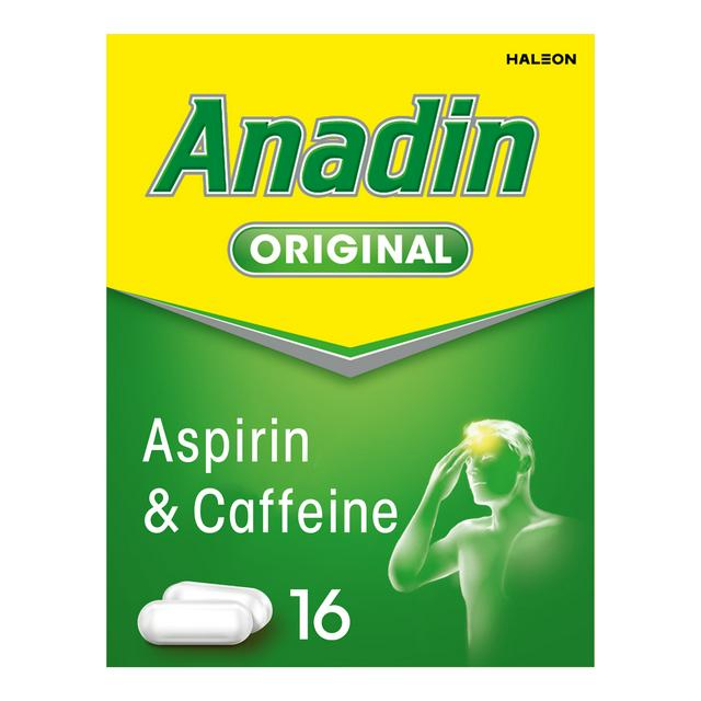 Anadin original aspirin caffeine pain relief tablets