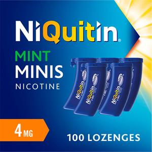 NiQuitin Minis Mint Nicotine Lozenges Reduce & Quit Smoking Aid x100 4mg - gallery image 2