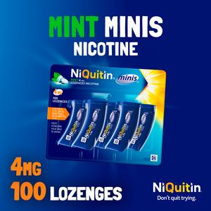 NiQuitin Minis Mint Nicotine Lozenges Reduce & Quit Smoking Aid x100 4mg - gallery image 3