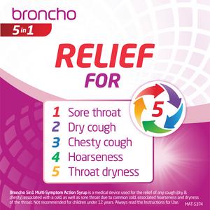 Broncho 5 In 1 Multi Symptom Action Cough Syrup 120ml - gallery image 4