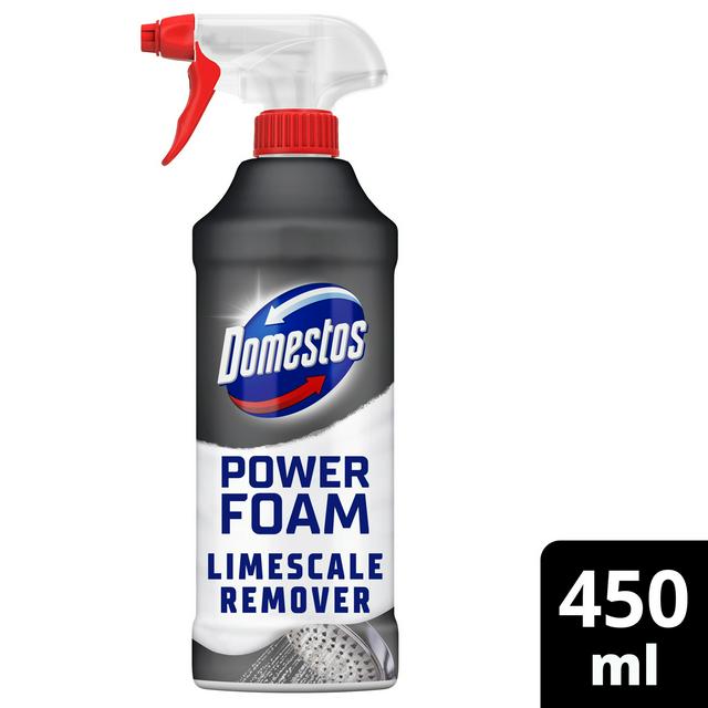 Domestos Power Foam Toilet & Bathroom Cleaner Spray Limescale Remover 450ml - gallery image 1