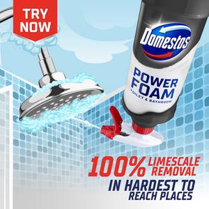Domestos Power Foam Toilet & Bathroom Cleaner Spray Limescale Remover 450ml - gallery image 2