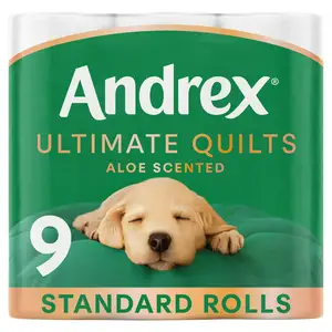 Andrex Ultimate Quilts Aloe Scented Toilet Rolls x9