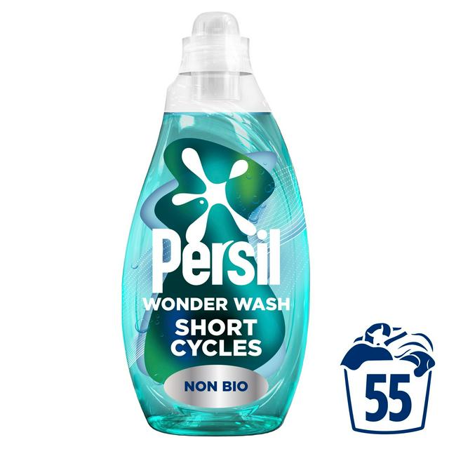 Persil Wonder Wash Non Bio Liquid Detergent Speed Clean Quick Wash 55 Washes 1.485L - gallery image 1