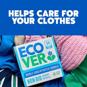 Ecover Non Bio Laundry Capsules 34x17g - gallery image 3