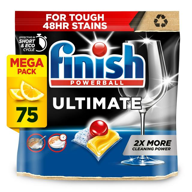 Finish Ultimate Deep Clean Shine Dishwasher Tablets Lemon x75