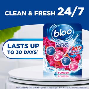 Bloo Power Active Flowers Toilet Rim Block 50g - gallery image 4