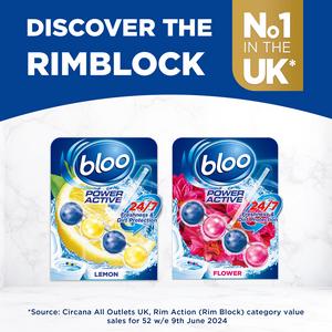 Bloo Power Active Flowers Toilet Rim Block 50g - gallery image 5