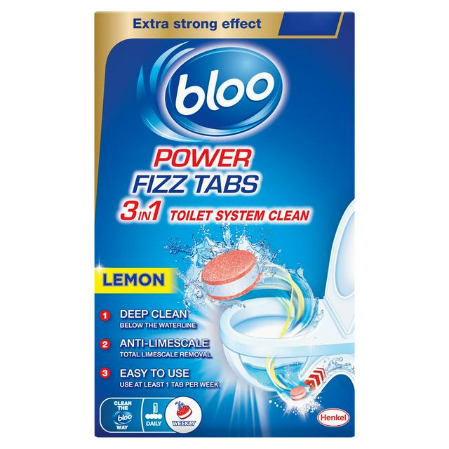 Bloo Power Anti Limescale Toilet Fizz Tabs Lemon 8x22.5g - gallery image 1