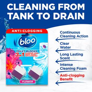 Bloo In Cistern Toilet Blocks Flowers 2x50g - gallery image 2