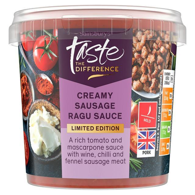 Taste the Difference Sainsbury's Italian Style Sausage Ragu, Limited Edition, Taste the Difference 350g