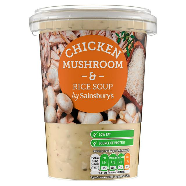 Sainsbury's 600g Chicken Mushroom & Rice Soup - gallery image 1