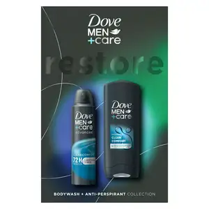 Dove Men+Care Gift Set Restore Duo Collection Body & Face Wash & Deodorant 