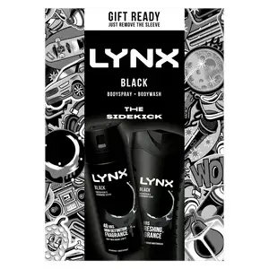 Lynx Deodorant Body Spray & Body Wash Gift Set Black The Sidekick Duo