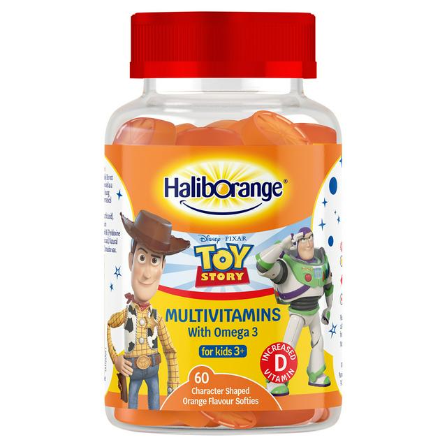 Haliborange Multivitamins with Omega 3 60 Character Shaped Orange Flavour Softies for Kids 3+ - gallery image 1