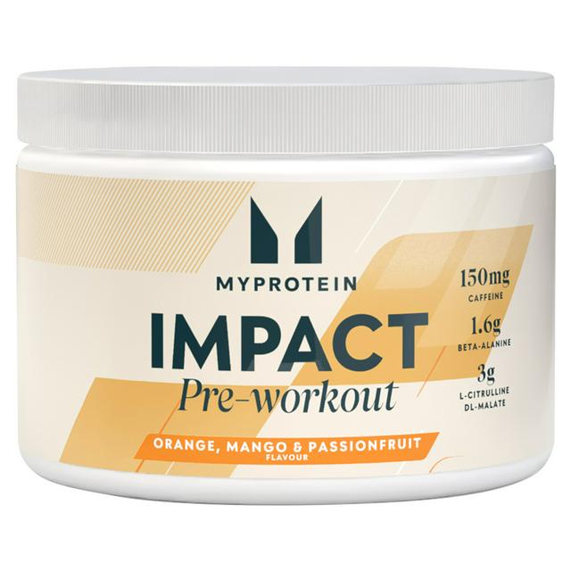 Myprotein Impact Pre Workout Orange Mango & Passion Fruit Flavour 150g - gallery image 1