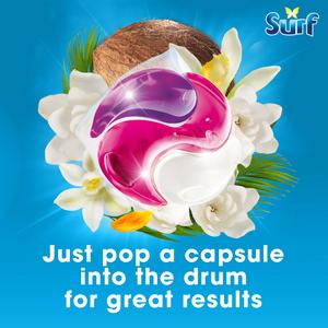 Surf 3 In 1 Laundry Washing Detergent Capsules Coconut Bliss 15 Washes - gallery image 4