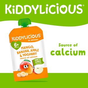 Kiddylicious Mango, Banana, Apple & Yoghurt Pouch Baby Food 100g - gallery image 2