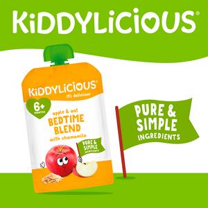 Kiddylicious Apple & Oat Bedtime Blend with Chamomile Pouch Baby Food 100g - gallery image 2