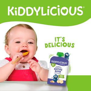 Kiddylicious Apple & Oat Bedtime Blend with Chamomile Pouch Baby Food 100g - gallery image 4