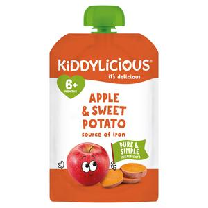 Kiddylicious Apple & Sweet Potato Pouch Baby Food 100g