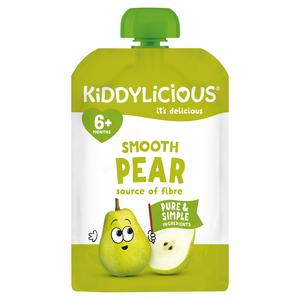 Kiddylicious Smooth Pear Pouch Baby Food 100g