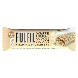 Fulfil White Chocolate Cookies & Cream Flavour Vitamin Protein Bar 55g