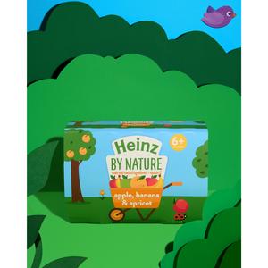 Heinz By Nature Apple Banana & Apricot 6+ Months 4x100g - gallery image 3