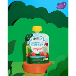 Heinz Baby Food Strawberry & Yoghurt Immunity Support Fruit 6+ Months Pouch 85g - gallery image 2