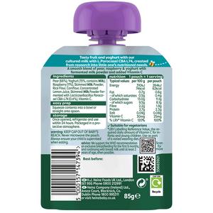 Heinz Baby Food Pear, Raspberry & Yoghurt Immunity Support Fruit 7+ Months Pouch 85g - gallery image 2