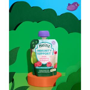 Heinz Baby Food Pear, Raspberry & Yoghurt Immunity Support Fruit 7+ Months Pouch 85g - gallery image 3