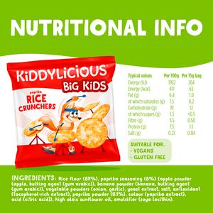 Kiddylicious Paprika Rice Crunchers Kids Snacks 4x15g - gallery image 3