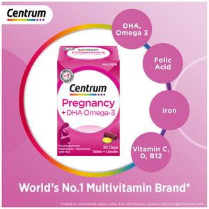 Centrum Pregnancy Vitamins with DHA & Omega 3 30 Day Supply - gallery image 6