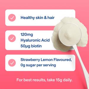 Vital Proteins Beauty Collagen Powder Strawberry Lemon Flavour Tub 271g - gallery image 2