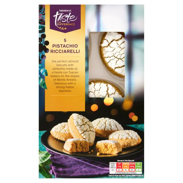 Sainsbury's 5 x Pistachio Ricciarelli, Taste the Difference 115g - gallery image 1