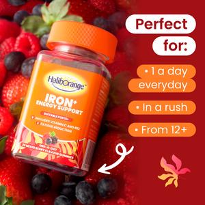 Haliborange Iron+ Energy Support One a Day Mixed Berry Flavour Gummies x30 - gallery image 2