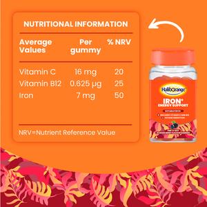 Haliborange Iron+ Energy Support One a Day Mixed Berry Flavour Gummies x30 - gallery image 5