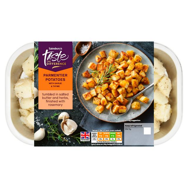 Taste the Difference Sainsbury's Parmentier Potatoes Roasted with Garlic & Thyme, Taste the Difference 400g