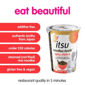 itsu 64g Spicy Chicken Instant Noodles & Broth Pot - gallery image 2