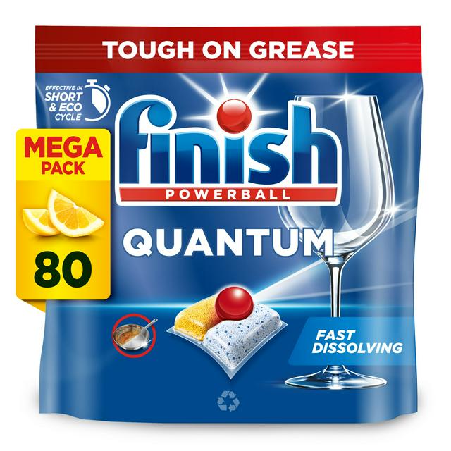 Finish Quantum All In One Dishwasher Tablets Lemon x80